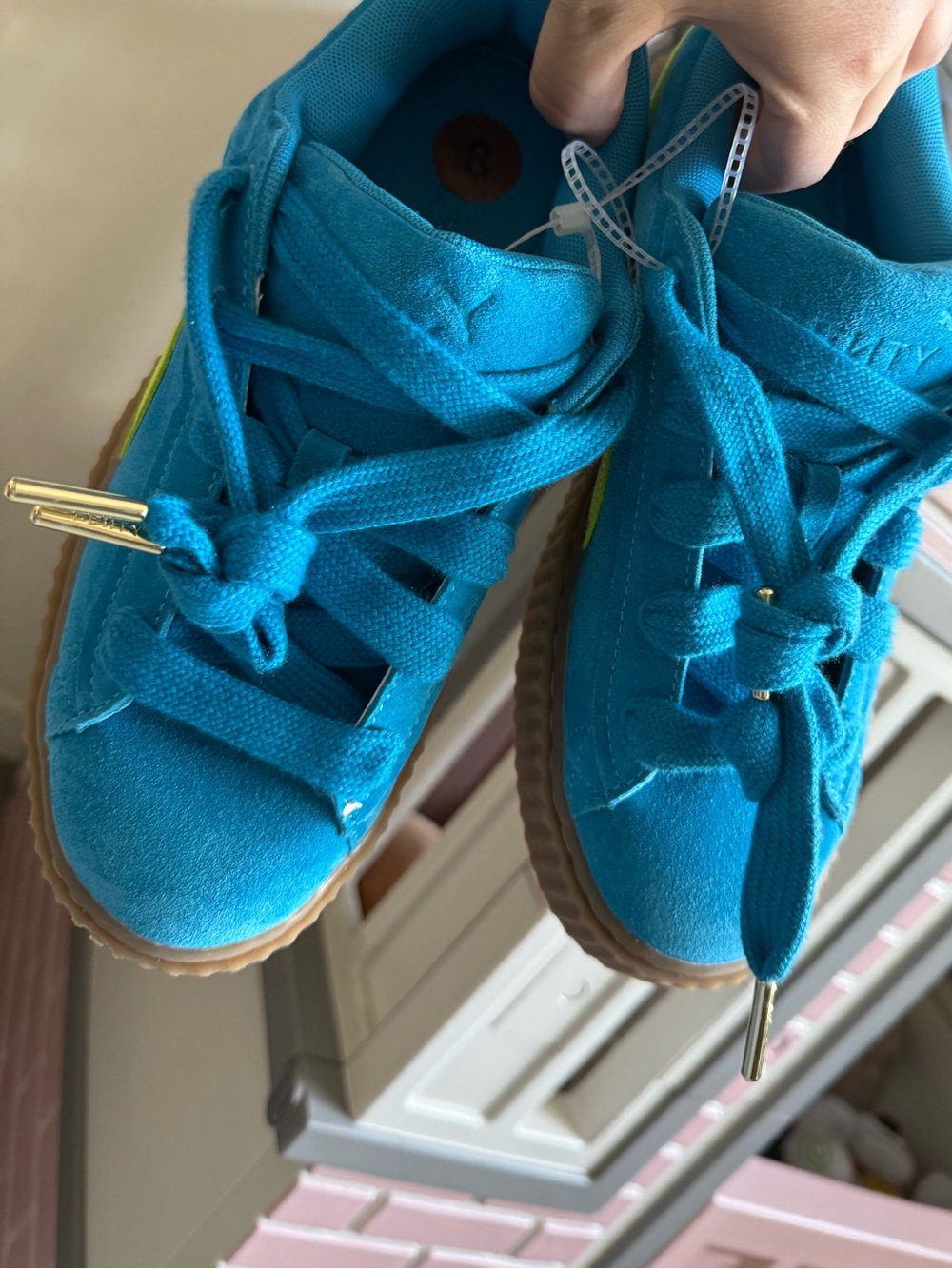 Puma X Fenty|Creeper sneakers in Blue Surf Suede chunky Platform Sneakers•••NWT - Picture 9 of 15